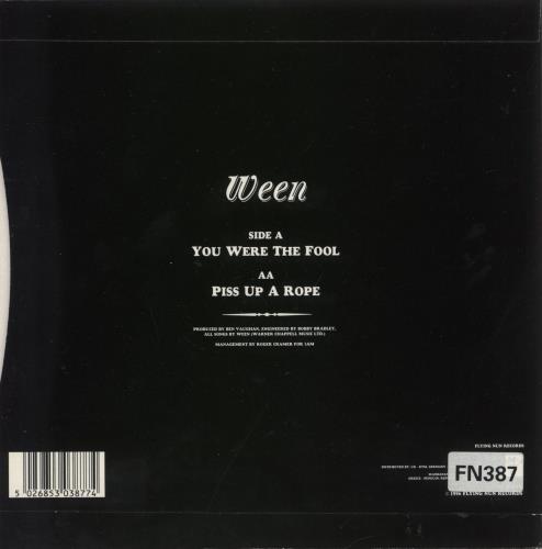 Ween You Were The Fool 7" vinyl single (7 inch record / 45) UK EEN07YO864966