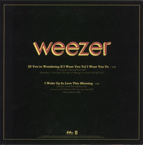 Weezer [If You're Wondering If I Want You To] I Want You To - Orange Vinyl 7" vinyl single (7 inch record / 45) US WEE07IF865934