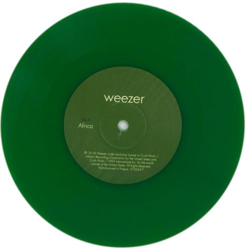 Weezer Africa - Green Vinyl 7" vinyl single (7 inch record / 45) US WEE07AF865928