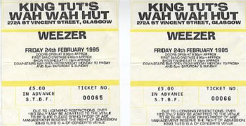 Weezer Concert Tickets concert ticket UK WEETICO321449