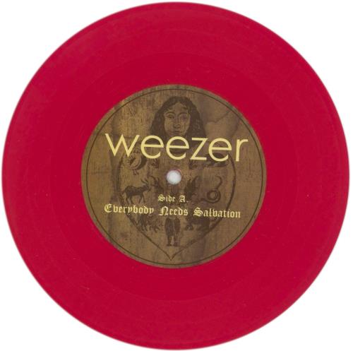 Weezer Everybody Needs Salvation - Red Vinyl 7" vinyl single (7 inch record / 45) US WEE07EV865936