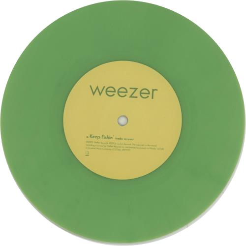 Weezer Keep Fishin' - Lime Green Vinyl 7" vinyl single (7 inch record / 45) UK WEE07KE222977