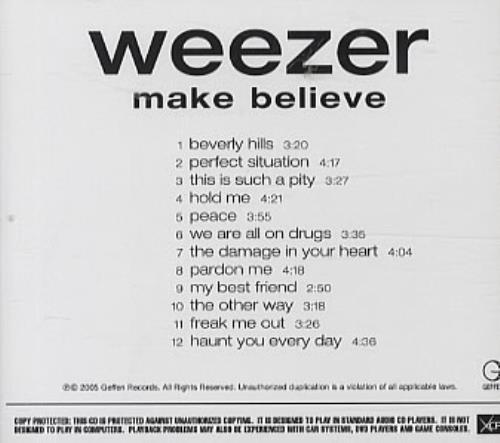 Weezer Make Believe CD-R acetate US WEECRMA332396