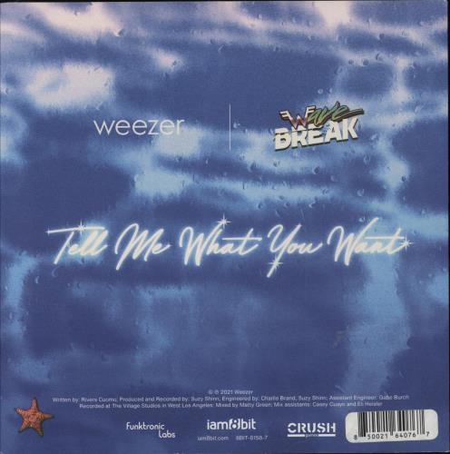 Weezer Tell Me What You Want - Etched Red Vinyl 7" vinyl single (7 inch record / 45) UK WEE07TE865997