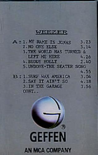 Weezer Weezer cassette album US WEECLWE219963