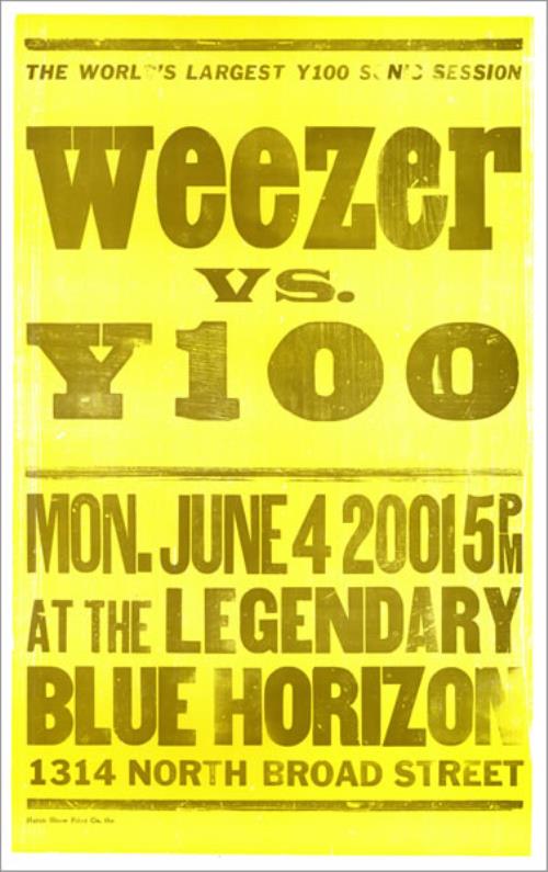 Weezer Y100 Sonic Session poster US WEEPOYS345313
