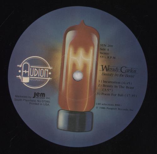 Wendy Carlos Beauty In The Beast vinyl LP album (LP record) US WUVLPBE700267