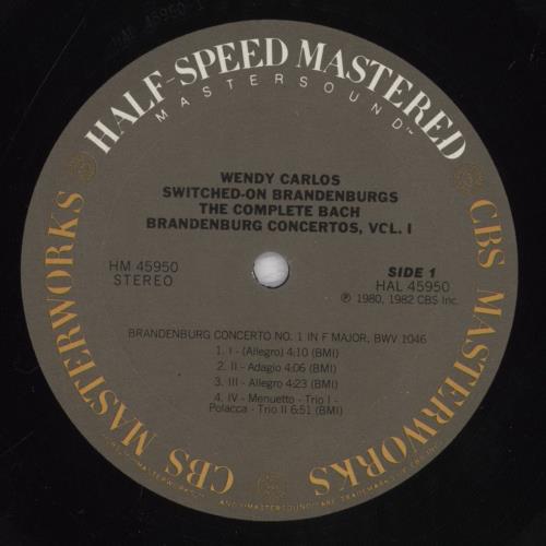 Wendy Carlos Switched-On Brandenburgs: The Complete Concertos - Half-Speed Mastered vinyl LP album (LP record) US WUVLPSW834650