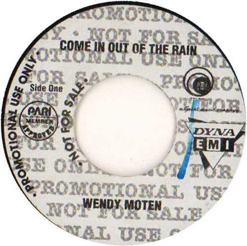 Wendy Moten Come In Out Of The Rain 7" vinyl single (7 inch record / 45) Philippino WM307CO638522