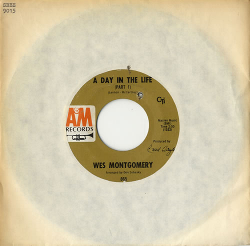 Wes Montgomery A Day In The Life 7" vinyl single (7 inch record / 45) US WMG07AD574896