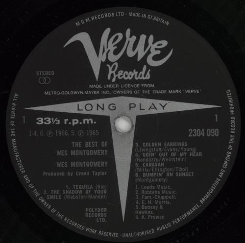 Wes Montgomery The Best Of vinyl LP album (LP record) UK WMGLPTH587742