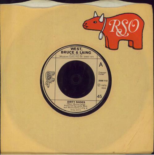 West, Bruce & Laing Dirty Shoes 7" vinyl single (7 inch record / 45) UK WB&07DI803861