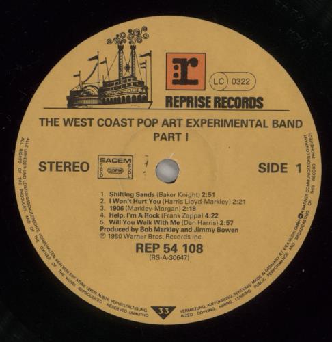 West Coast Pop Art Experimental Band Part One vinyl LP album (LP record) German WCPLPPA357559