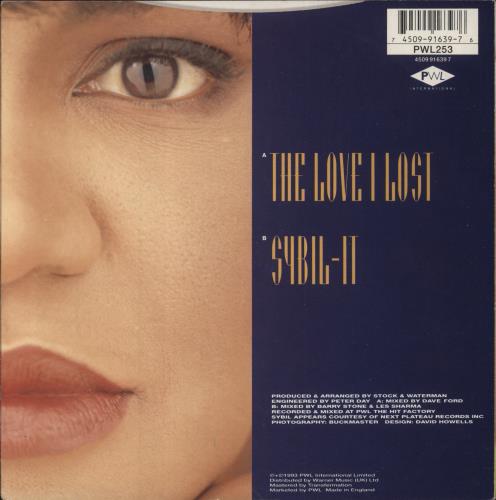 West End The Love I Lost 7" vinyl single (7 inch record / 45) UK W-E07TH850064