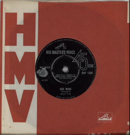 West Five She Mine 7" vinyl single (7 inch record / 45) UK W3207SH618101