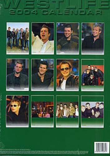 Westlife Calendar 2004 calendar UK WLICACA251681