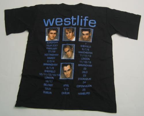 Westlife European Tour 2001 t-shirt UK WLITSEU403955