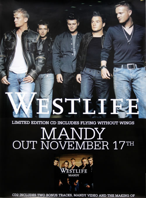 Westlife Mandy poster UK WLIPOMA269626