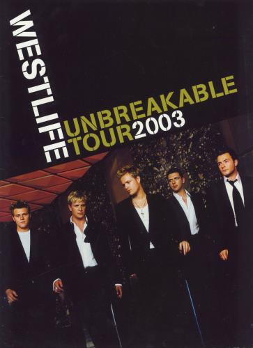 Westlife Unbreakable Tour tour programme UK WLITRUN826105