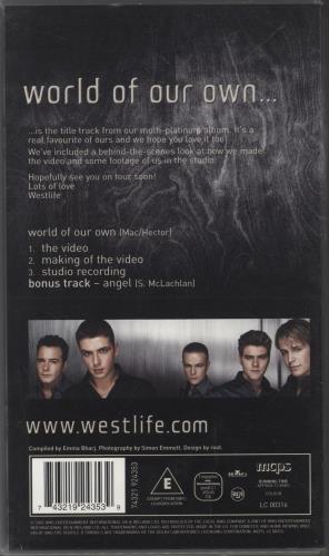 Westlife World Of Our Own video (VHS or PAL or NTSC) European WLIVIWO208485