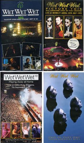 Wet Wet Wet Collection of 4 Videos video (VHS or PAL or NTSC) UK WETVICO313903