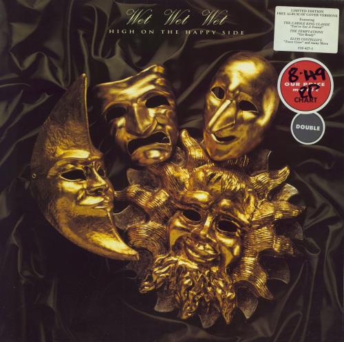 Wet Wet Wet High On The Happy Side/ Cloak And Dagger - stickered 2-LP vinyl record set (Double LP Album) UK WET2LHI731192