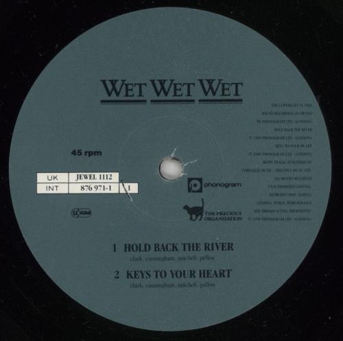 Wet Wet Wet Hold Back The River 12" vinyl single (12 inch record / Maxi-single) UK WET12HO18237