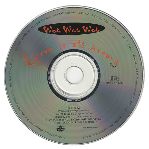 Wet Wet Wet Love Is All Around - 1-track CD single (CD5 / 5") US WETC5LO31928