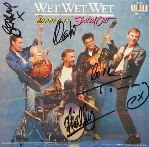 Wet Wet Wet Popped In Souled Out - Autographed vinyl LP album (LP record) UK WETLPPO731935