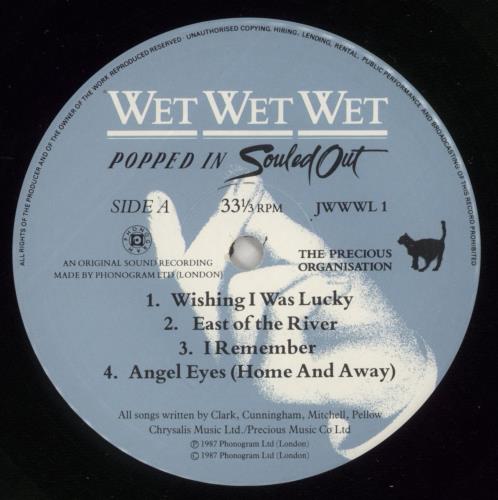 Wet Wet Wet Popped In Souled Out vinyl LP album (LP record) UK WETLPPO405583