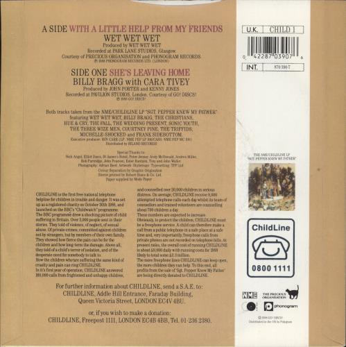 Wet Wet Wet With A Little Help From My Friends 7" vinyl single (7 inch record / 45) UK WET07WI105517