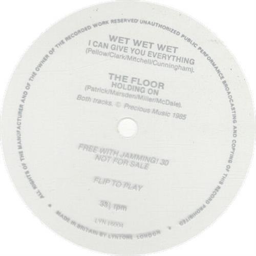 Wet Wet Wet I Can Give You Everything Clear Flexi UK Promo 7" vinyl