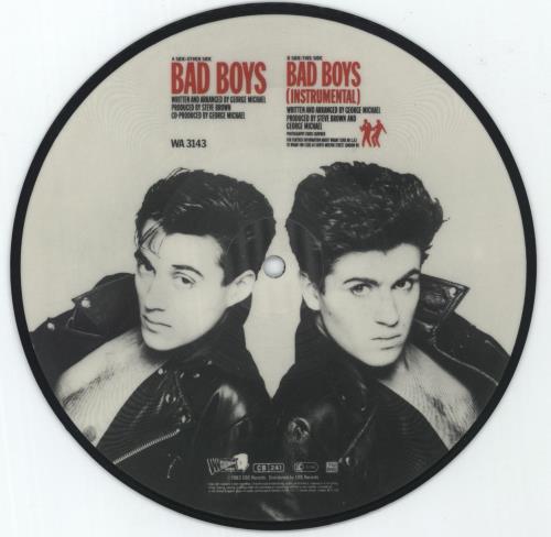 Wham Bad Boys 7" vinyl picture disc (7 inch picture disc single) UK WHA7PBA10388