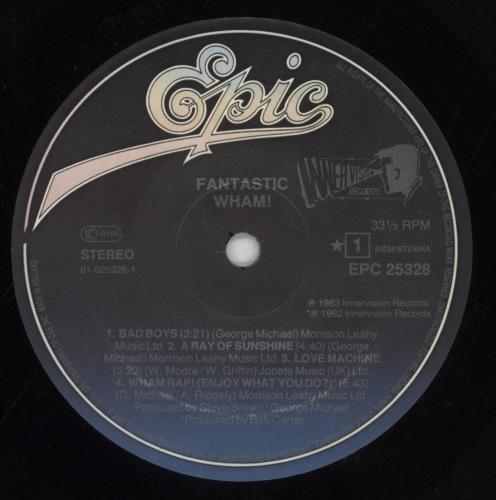 Wham Fantastic vinyl LP album (LP record) Dutch WHALPFA742521