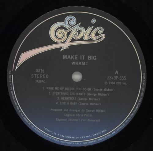 Wham Make It Big + booklet & pass vinyl LP album (LP record) Japanese WHALPMA482208