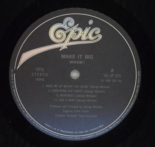 Wham Make It Big + Pass, Laminate & Press Fold - Shrink & Sticker vinyl LP album (LP record) Japanese WHALPMA875449