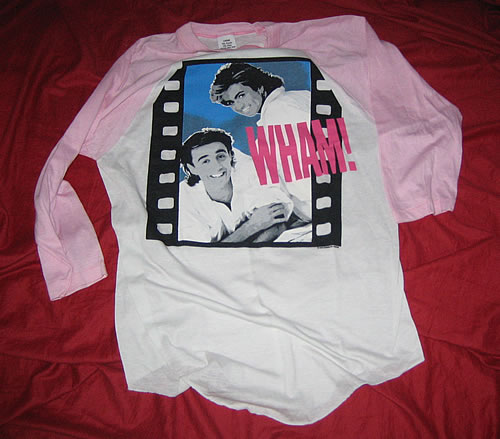 Wham Picture/Logo - White - Large t-shirt UK WHATSPI354853