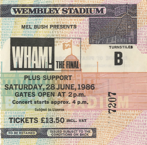 Wham The Final + Ticket & Merchandise Insert tour programme UK WHATRTH465476