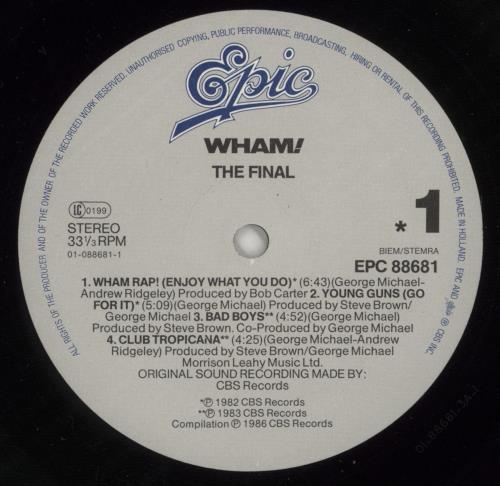 Wham The Final - Picture stickered sleeve - EX 2-LP vinyl record set (Double LP Album) UK WHA2LTH668380