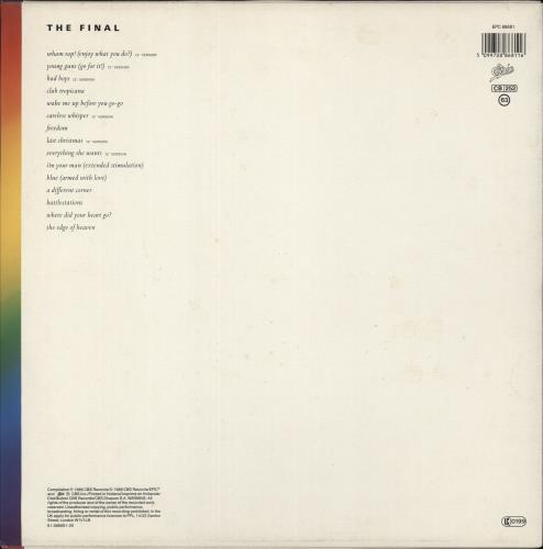 Wham The Final - Picture stickered sleeve - EX 2-LP vinyl record set (Double LP Album) UK WHA2LTH668380