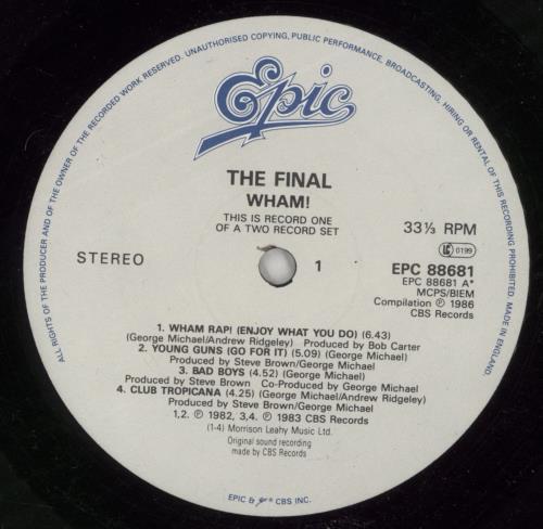 Wham The Final 2-LP vinyl record set (Double LP Album) UK WHA2LTH620279