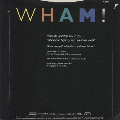 Wham Wake Me Up Before You Go-Go - Inj 7" vinyl single (7 inch record / 45) UK WHA07WA598986