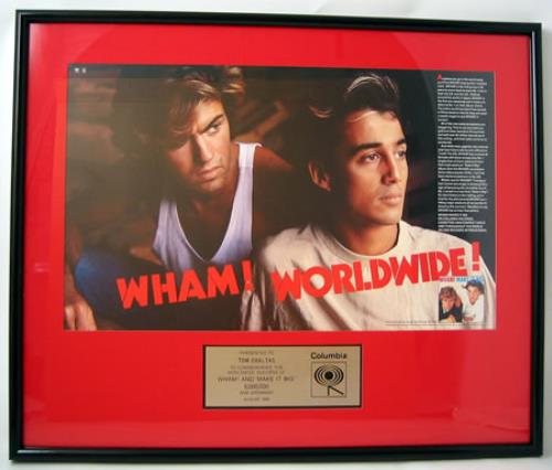 Wham Wham! Worldwide in-house award disc US WHAAIWH342774