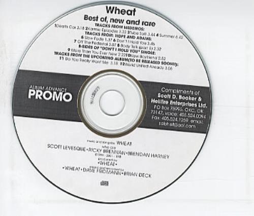 Wheat Best Of, New And Rare CD-R acetate US WH3CRBE320711