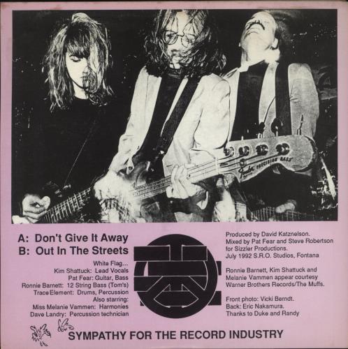 White Flag Don't Give It Away - White Vinyl 7" vinyl single (7 inch record / 45) US WKI07DO871563
