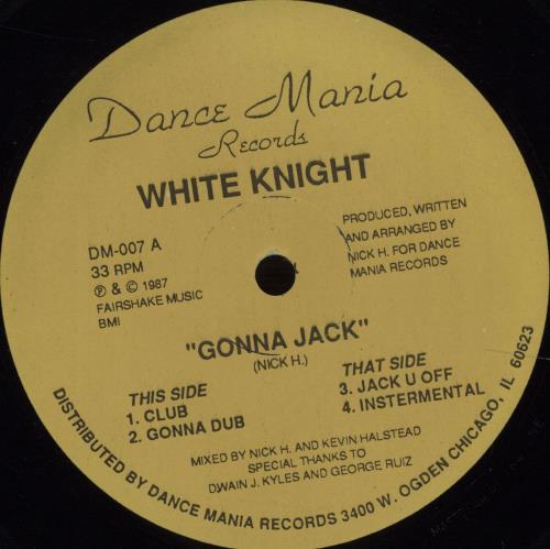 White Knight Gonna Jack 12" vinyl single (12 inch record / Maxi-single) US X8612GO671812