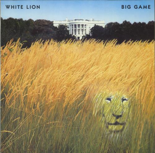 White Lion Big Game + Poster vinyl LP album (LP record) UK WHTLPBI566322