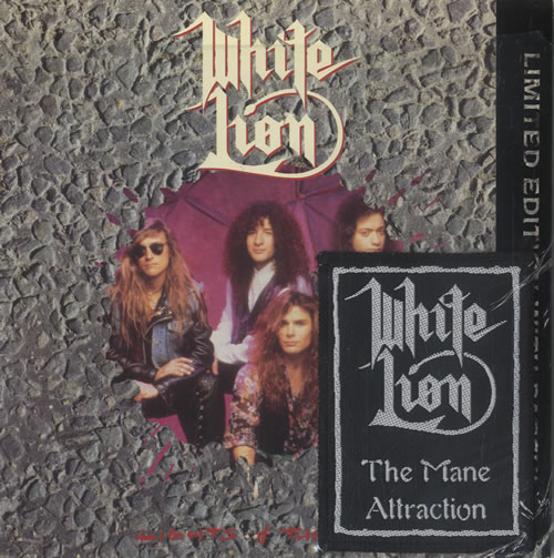 White Lion Lights & Thunder + Patch 7" vinyl single (7 inch record / 45) UK WHT07LI567858