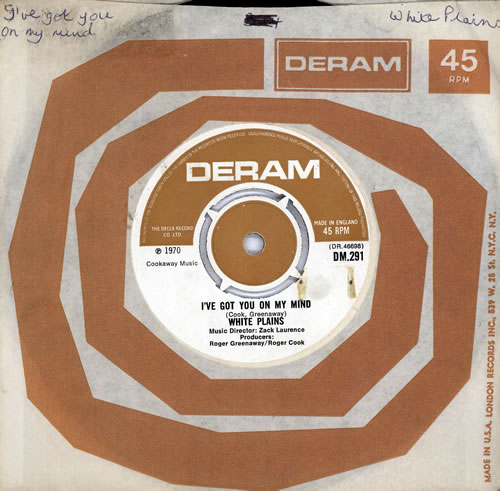 White Plains I've Got You On My Mind 7" vinyl single (7 inch record / 45) UK 5WP07IV569640