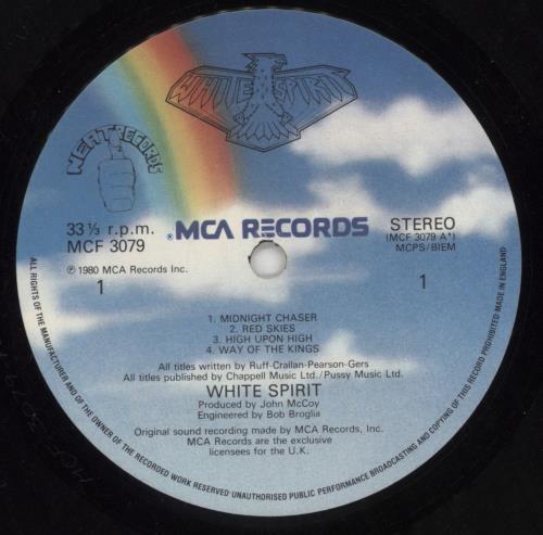 White Spirit White Spirit - VG vinyl LP album (LP record) UK WH4LPWH849634